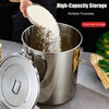QaalSXytor 【Upgraded 304 Stainless Steel】 12L/3.2Gal Airtight Canister for Kitchen