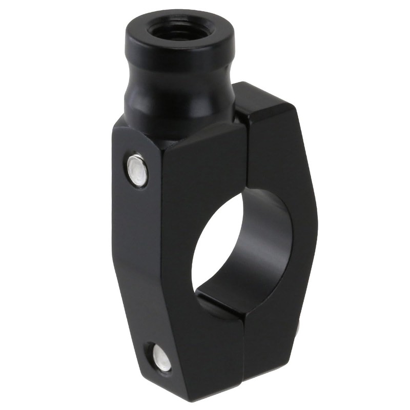 ディーアールシー(DRC) ミラーホルダー 取付けネジ穴10mm ステンボルト採用 ミラー取付け アルミ削り出し ブラック D41-06-101 ダートフリーク DIRTFREAK