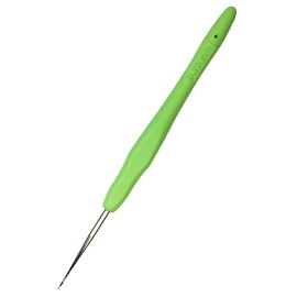 Hobekoee 0.75mm Lace Crochet Hook Ergonomic Handle for Arthritic Hands Soft & Smooth Knitting Needles for Beginners and Crocheting Yarn