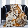 BLUBLU Cute Cat Flannel Fleece Bed Blanket Throw Blanket Lightweight