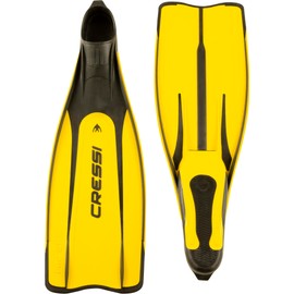 Cressi Pro Star Full Foot Pocket Fins, Yellow, 41/42
