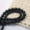 vanilla mountain Natural Black Agate Protective Stone Gemstone Beads for