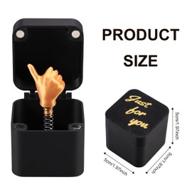 Lyreh 4pcs Prank Gift Box Finger, Just for You Finger in a Box Pop up Finger Box 4 Styles Flip off Finger in a Box Funny Joke Box Gag Gifts for Adults Christmas Weddings Birthday Gag Decor