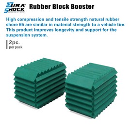 DuraSHOCK U.S. Coil Spring Block Boosters Series Pack, Automotive Performance Enhancement for Car Coil Spring Shock Absorption, Protection of Auto Suspension System (2.75" x 2" x 1.75")