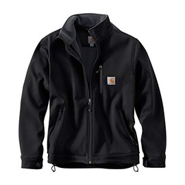 Carhartt Men's Big & Tall Rain Defender Relaxed Fit Heavyweight Softshell Jacket, Black, XX-Large Tall