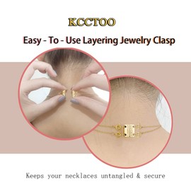 Necklace Layering Clasp Womens Jewelry Separators 18K Gold and Silver Magnetic Multiple Necklace Clasp for Women Layered Look