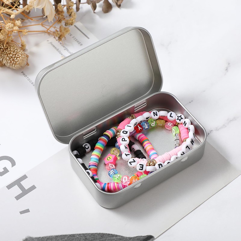 Ouligay Small Tins with Lids Metal Tin Box Mint Tin