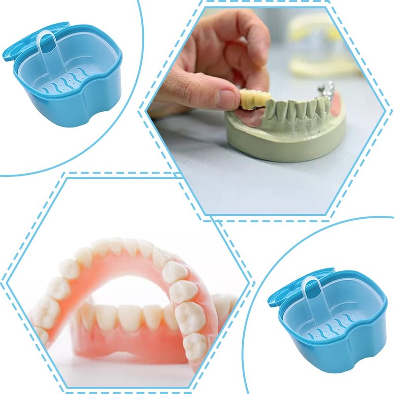 TAORANJU Denture Case, Denture Retainer Case Denture Cup with Strainer