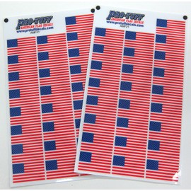 Pro-Tuff Decals 20 Mil American Flag Helmet Decal Set (50 Decals) for Football, Baseball, Lacrosse, Hockey Helmets