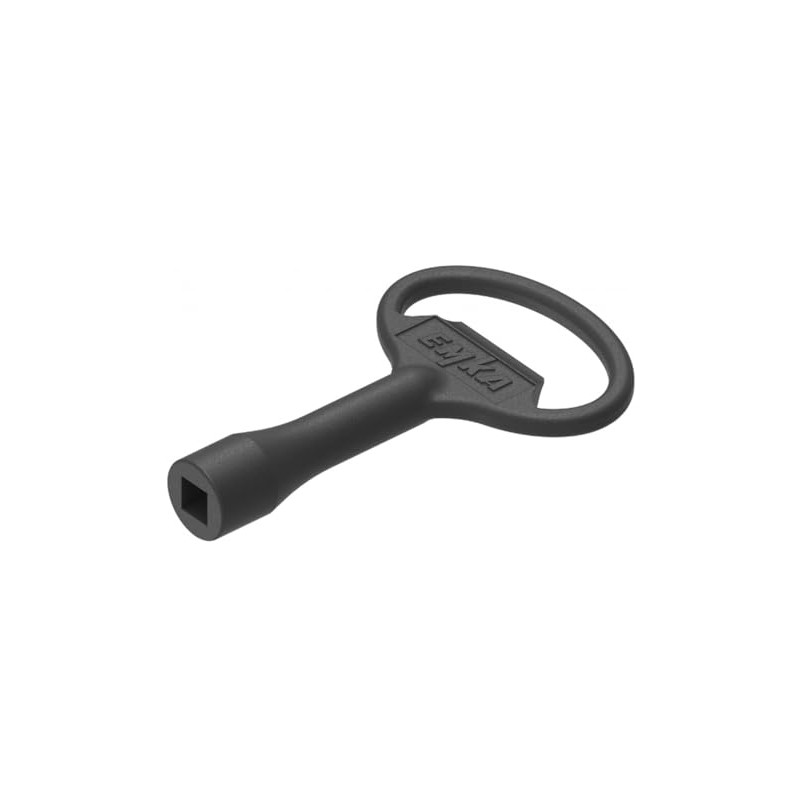 Schlüssel für Vierkanteinsatz 6 aus Zamak, schwarz, 1004-18 EMKA