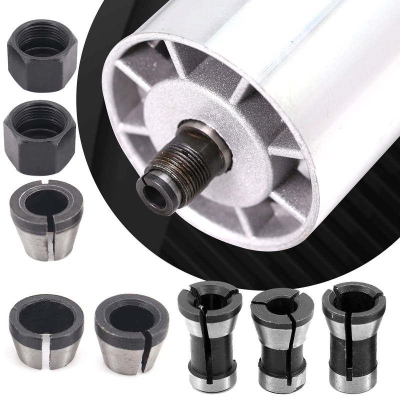 Milling Collet Chuck 6 Pieces Carbon Steel Woodworking Milling Chuck