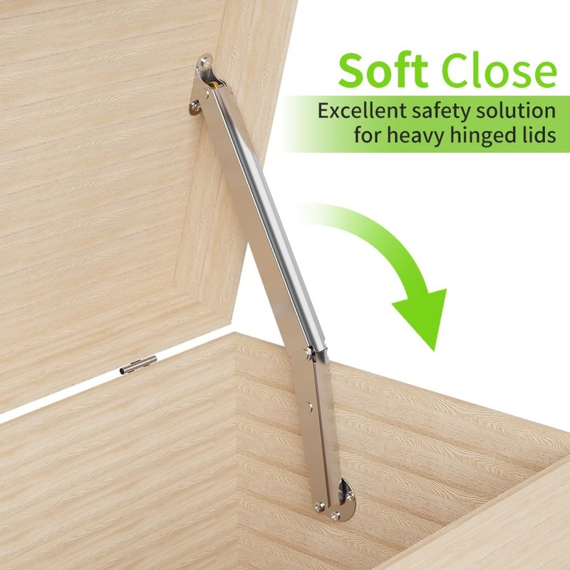 Lid Support Hinge Soft Close Toy Box Hinges Heavy Duty