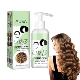 Curling Lockencreme, Pflegende Gel-Creme, Leichtes Styling-Balsam für Lockiges Haar,Feuchtigkeitsspendend, Flauschige Elastizität, Stärkt das Haar, Verhindert Frizz,Für Perfektionierte Locken