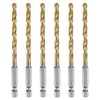 sourcing map 6pcs 1/4" Hex Shank Twist Drill Bits 5mm