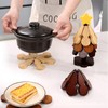 Tree Insulation Pad, Christmas Tree Shaped Tripod, Wooden Foldable Pot