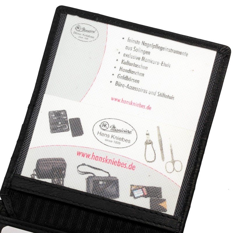 Hans Kniebes Men's Leather Wallet in Portrait Format with 11