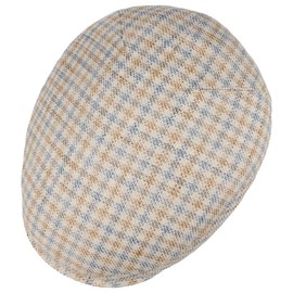Stetson Vanmore Driver Flatcap Schirmmütze Schiebermütze Damen/Herren - Made in The EU mit Schirm, Futter, Futter Frühling-Sommer Frühjahr Sommer - M (56-57 cm) beige-blau