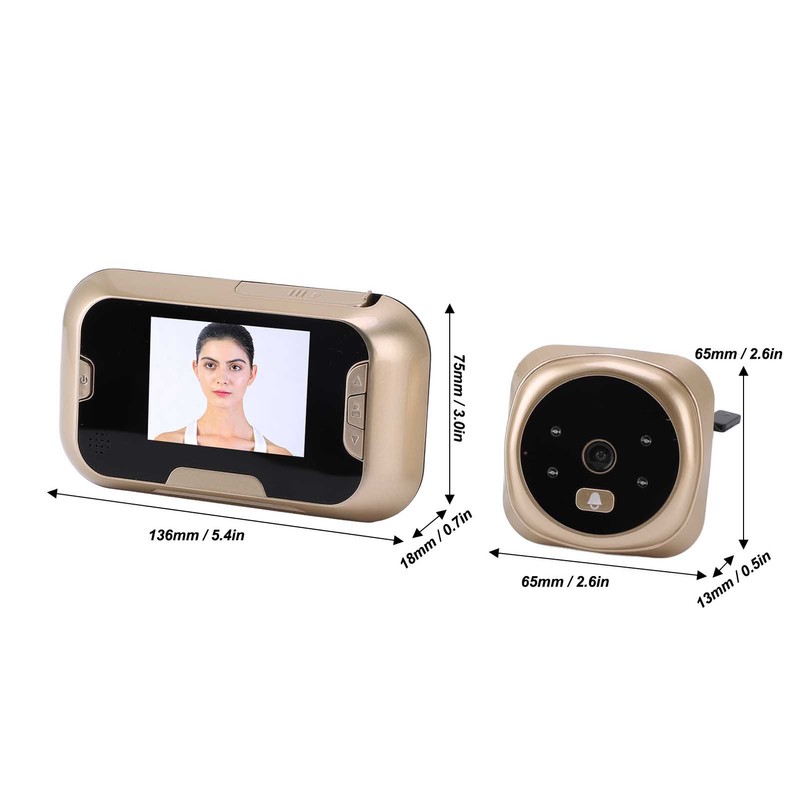 Peephole Camera Automatic Photo Taking 120° Viewing Angle Infrared Night