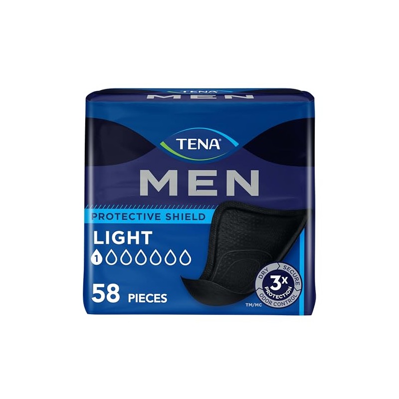 Tena Men Light Incontinence Protective Shield for Men, Bladder Control,