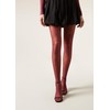 CALZEDONIA Woman's Sheer 30 Denier Mini Heart Tights in Red,