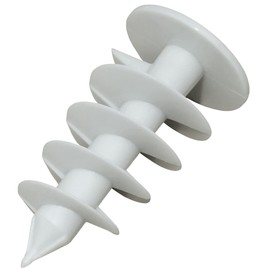 AERZETIX - C57879 - Set of 10 spiral screw dowels, diameter 8 x 50 mm for mounting in insulation polystyrene polystyrene EPS XPS - for screws 4.0-4.5 mm - head diameter 25 mm - made of plastic