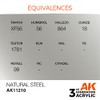 AK Interactive 3rd Gen Metallic Natural Steel 17ml