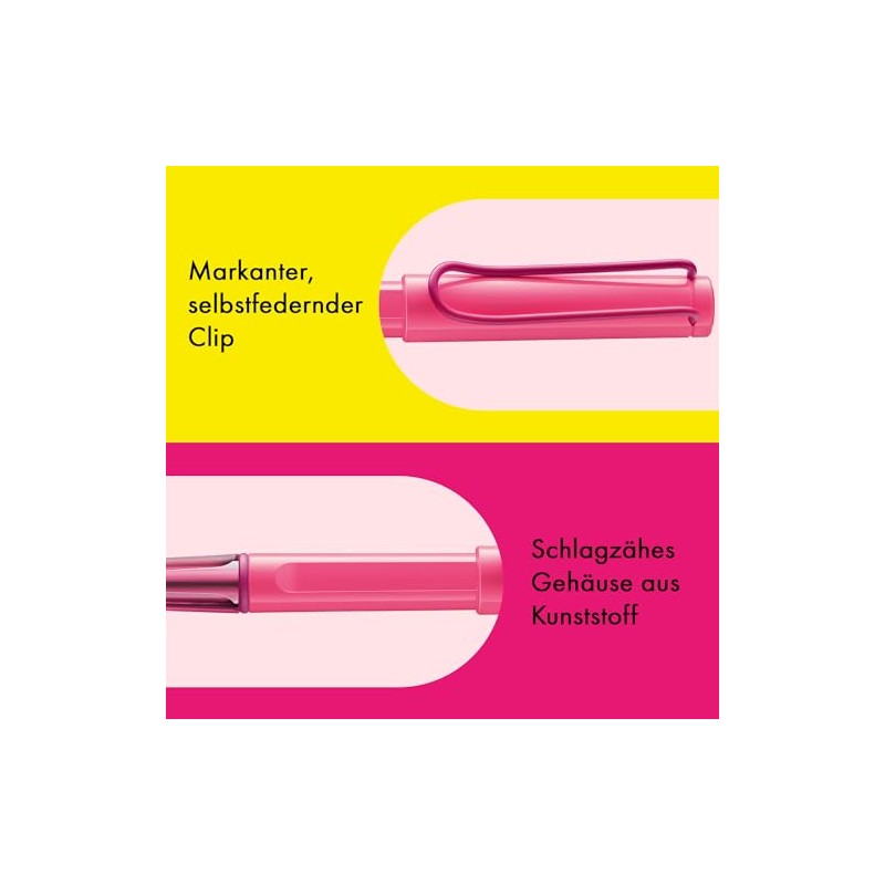 Lamy Safari Neon Pink Rollerball Pen - Timeless Classic Pen