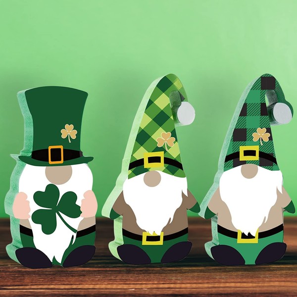 Biggun Biggun St. Patrick's Day Decorations Gnomes Table Sign -