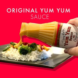 Terry Ho's Yum Yum Sauce Original and Spicy Combo - Sweet and Tangy Mayonnaise-Based Sauce for Dipping, Marinade, and Dressing - Cocktail Sauce for Shrimp, Japanese Steak, Chicken, Pork, and Vegetable Salad - 16oz per Bottle