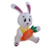 59.8in Inflatable Happy Easter Bunny Decoration Inflatable Rabbit Sitting Holding