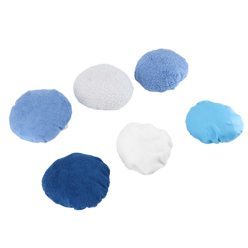 28Pcs Buffer Bonnets 4 Materials Polishing Waxers Pads Bonnet for