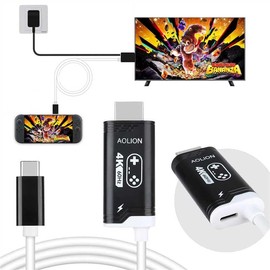 For Switch 2 Dock, TV Connection Output, Direct TV Output, HDMI, 4K & 1080 Resolutions, Type-C ROG ALLY/X/Steam deck/OLED/Old Switch/EL TV Dock for TV Connection Cable, Lightweight, High Performance
