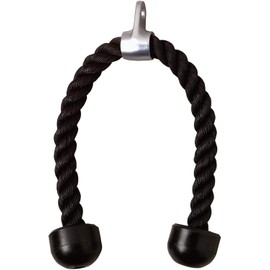 NC Heavy Duty Tricep Rope 28 Inch Cable Attachment for Fitness, Bodybuilding & Gym - Pull Down Rope Equipment, Black