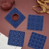 FREEBLOSS 4 Set Sashiko Coaster Kit Embroidery Set with PET