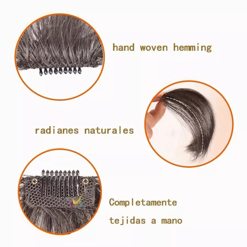 MAJO-MX Flequillo Extension De Cabello Natural Con Clip