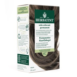 Herbatint Permanent Hair Dye Gel 6C Dark Ash Blonde - 170 ml I No Ammonia, Optimal Grey Hair Coverage I Tested for Sensitive Skin with 8 Plant Extracts