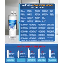 ICEPURE EDR1RXD1 Replacement for Everydrop® Filter 1, W10295370A, EDR1RXD1B, P8RFWB2L, P4RFWB, Kenmore® 46-9081, 46-9930, WD-F38, GP001, PD001, CL-RF27, RWF6700A Refrigerator Water Filter, 1 Pack