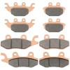 Caltric Front and Rear Brake Pads for Kawasaki Mule Pro-Dx