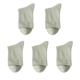 YNOBUN Women's Socks, Autumn, Winter, Antiperspiration, Deodorizing, Medium Folding Socks, 5 Pairs Set, Soft, Antibacterial, Women's Socks., Set of 5 (Light Green), Free size