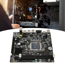 ciciglow DDR3 Motherboard, LGA1155 CPU M ATX Motherboard for I7/i5/i3 Dual Channel DDR3 Desktop Motherboard 100M Network Card, 5.1 Channel Sound Card