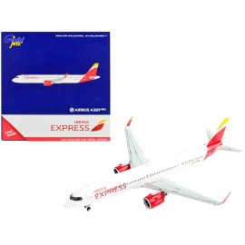 DCD Airbus A321neo Commercial Aircraft "Iberia Express" 1/400 Diecast Model Airplane White with Red Tail Resin Toy by GeminiJets