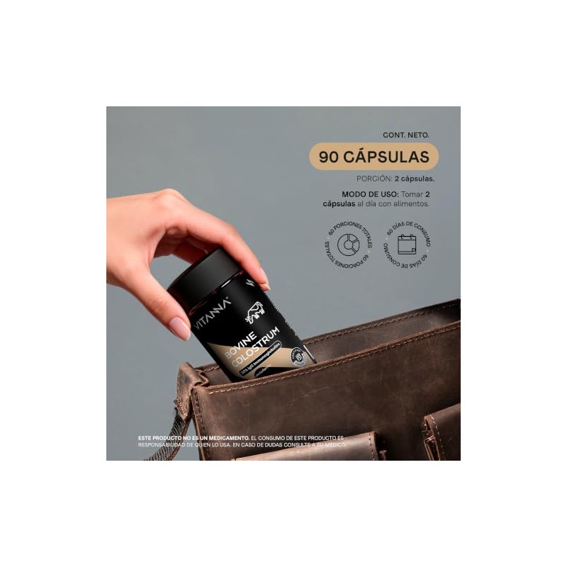 Bovine Colostrum 1000 mg | Calostro Bovino con Inmunoglobulinas Naturales