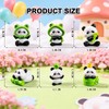 MaPctSy Cute Panda Mini Figurines for Car Dashboard Decor, 6