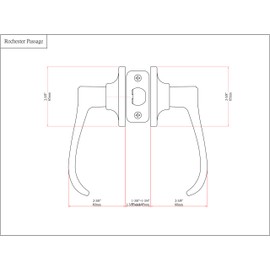 Designers Impressions Rochester Design Satin Nickel Passage Door Lever (Hall and Closet)