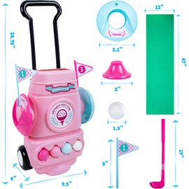 Hapinest Toddler Girl Golf Set, Pink