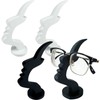HeartYue 4 Pcs Abstract Face Design Eyeglass Holder & Sunglasses
