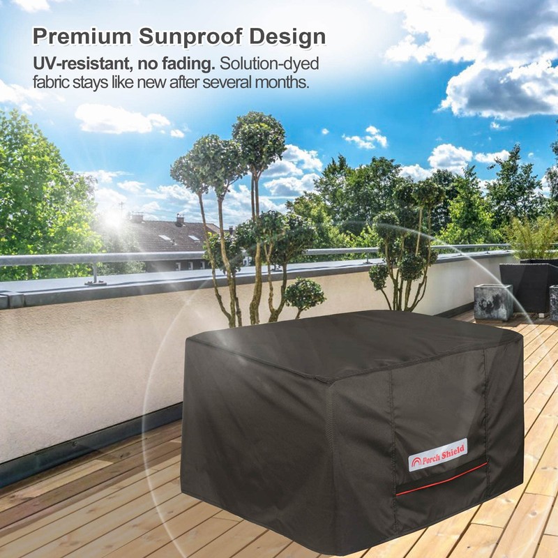 Porch Shield Square Patio Fire Pit Cover Fade Resistant Waterproof