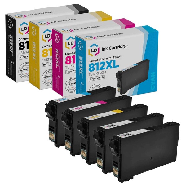 LD Remanufactured Ink Cartridge Replacements for Epson 812XL T812XL High