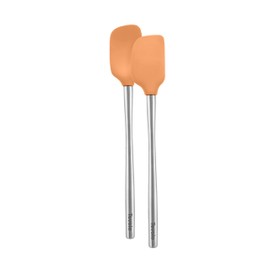 Tovolo Flex-Core Stainless Steel Handled Mini Spatula & Spoonula Set, Heat-Resistant & BPA-Free Silicone, Dishwasher-Safe