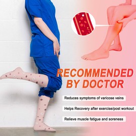 4 Pairs Copper Compression Socks for Women & Men Circulation 15-20 mmHg - Best Support for Nurses, Running